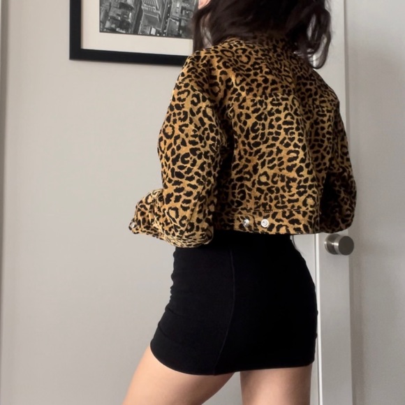 RE/DONE Cheetah Crop Jacket XS - Picture 2 of 13